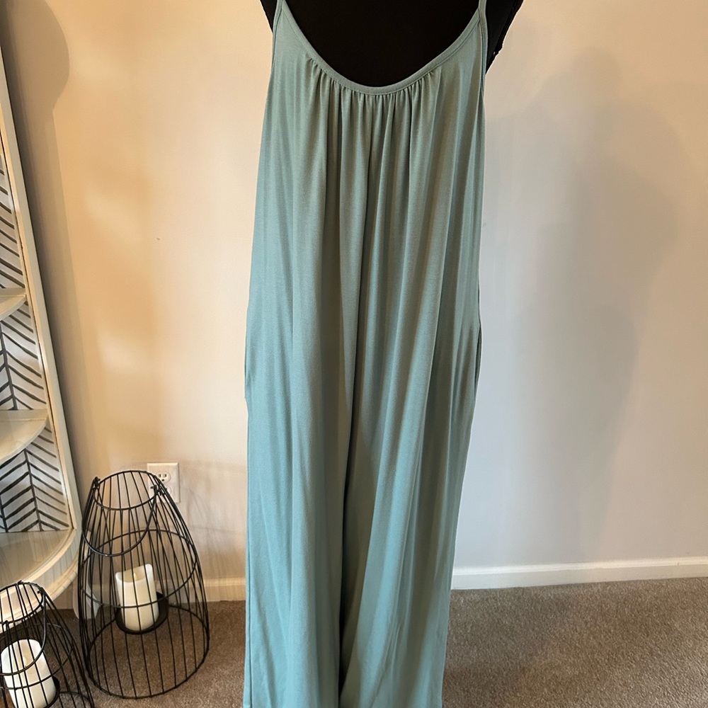 Amazon Sage Green Wide-Leg Jumpsuit